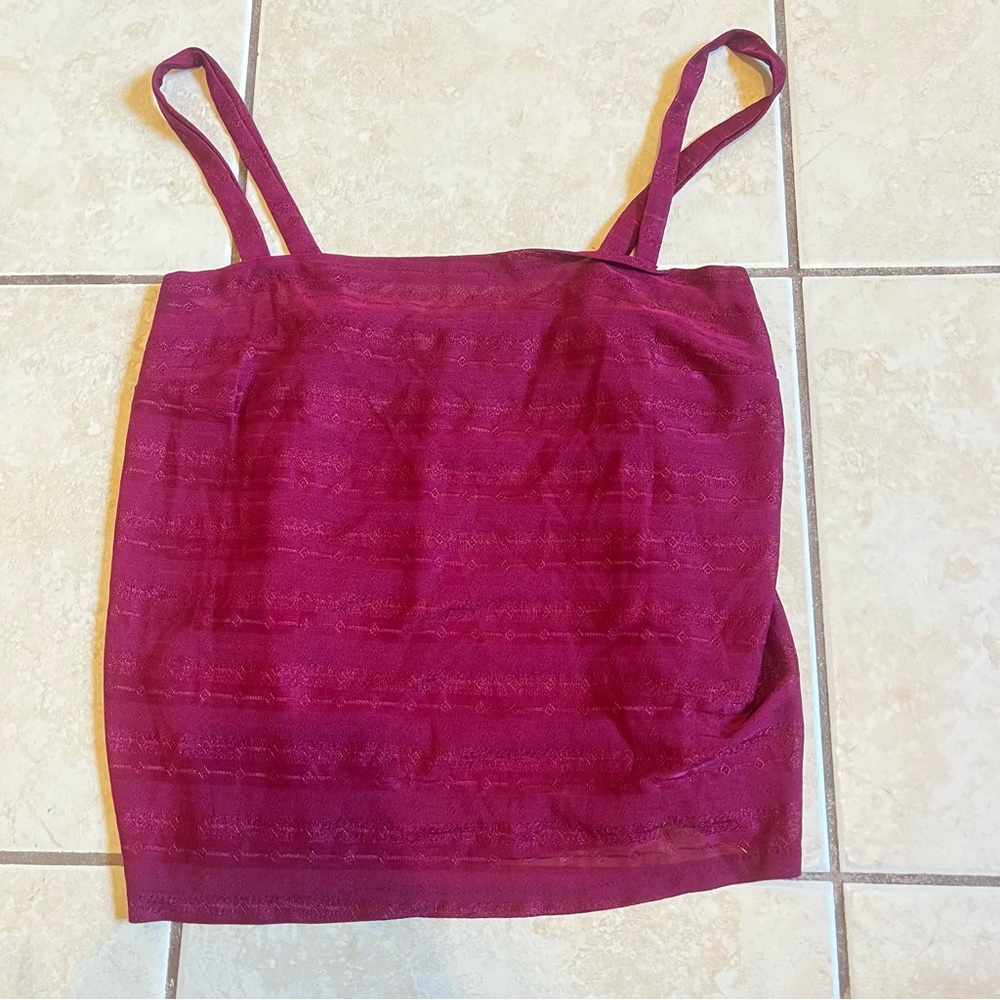 Burgundy Sheer tank top